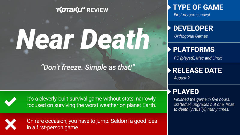 Illustration for article titled Near Death: The Kotaku Review